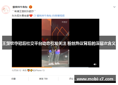 王楚钦夺冠后社交平台动态引发关注 粉丝热议背后的深层次含义